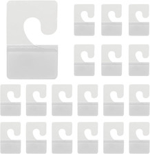 300Pcs Clear Plastic Self Adhesive Hang Tags J-Hook Tags Hanging Folder Tabs, St