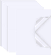 Printable Sticker Paper for Inkjet Laser Printers 40 Sheets 5.5x8.5 Matte Full