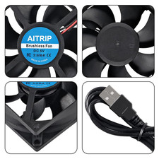2-Pack 80Mm USB Cooling Fans   5V Brushless 8025 for Cooling DIY PC Computer