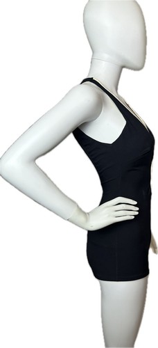 Traje de baño vintage de una pieza blanco negro de los años 50 cuello halter peso pesado - Imagen 10 de 10