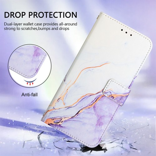 Flip Leather Case For Google Pixel 9 Pro XL/7A/8A/9A Glossy Marble Wallet Cover - Picture 91 of 96