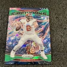 2024 Panini Prizm - Fireworks Baker Mayfield #6 Green Ice Prizm