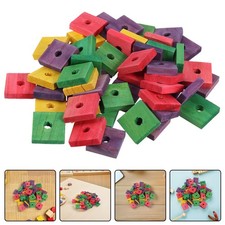 50 Pcs Bird Wooden Block Toys Parrot Pet Chewing Bite Toys Wood