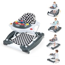 6 in 1 Baby Walker Adjustable Toddler Walker Activity Center with Music Tray