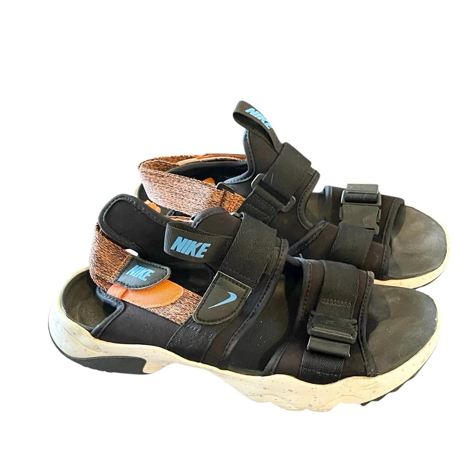 Sandalia Nike Canyon para hombre negra naranja césped azul cloro talla 9 CW9704-007 Foto 3 de 4