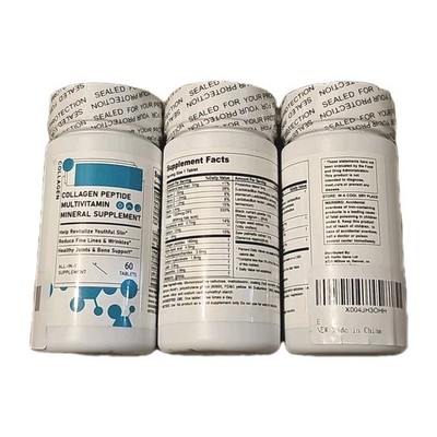 3Pack~ Multi Collagen Peptides, Collagen Plus Formula for Anti-Aging 60 Capsules