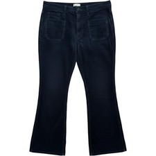 Pilcro Anthropologie Icon Flare Corduroy Pants Black Size 32 Retro Boho