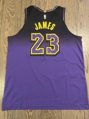 NIKE LEBRON JAMES # 23 LAKERS LAKE SHOW JERSEY size 52 XL