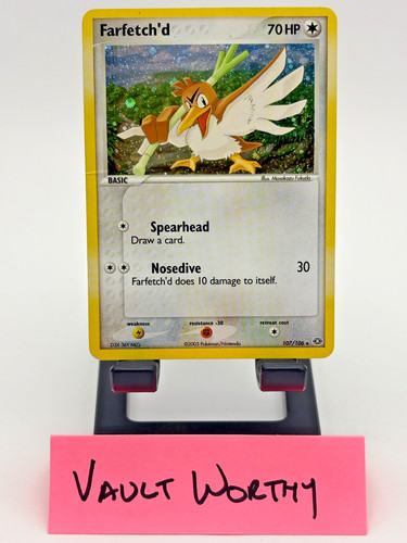 2005 POKEMON EX EMERALD #107 FARFETCH'D SECRET RARE HOLO MID-ERA CARD