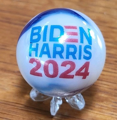 2024 BIDEN HARRIS CAMPAIGN MARBLE COLLECTOR PRESIDENT ELECTION 1'' SHOOTER- STAND