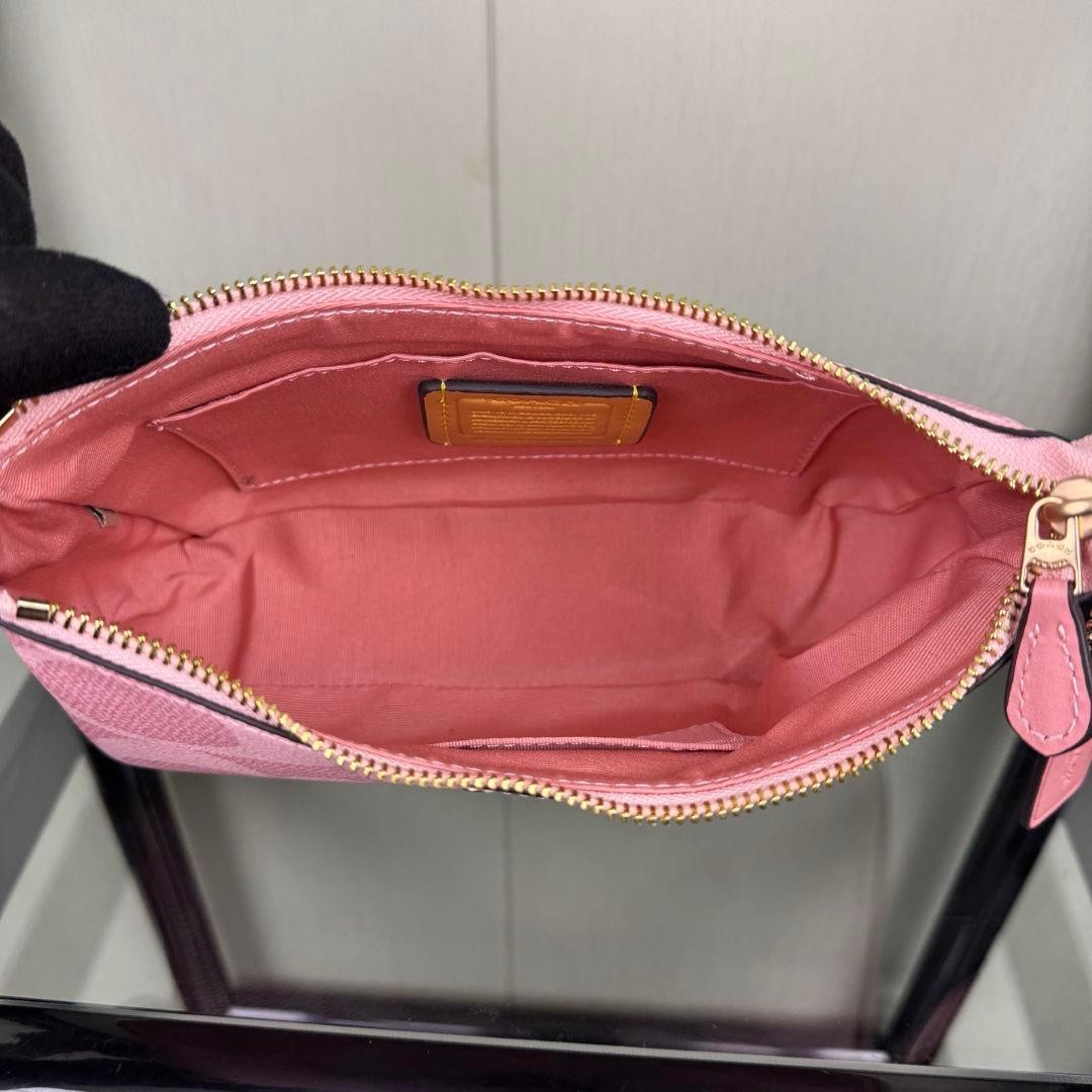 Coach Teri Shoulder Bag Signature Canvas CAL51 Powder Pink outlet