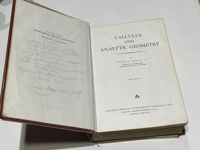 Vintage 1960 Calculus and Analytic Geometry 3rd Edition George B. Thomas Jr. HC