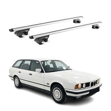 Dachtr�ger Grundt�ger f�r BMW 5er Touring E34 1991-1997 90kg Alu Silber 2x ABE