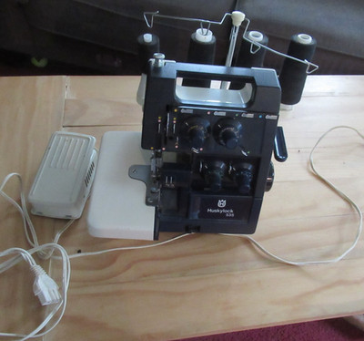 Huskylock 535 Sewing Machine Serger Portable TESTED MOVES WHEN PEDAL IS ENGAGED