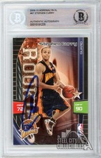 Stephen Curry 2009-10 Panini Adrenalyn XL Autograph Rookie Card #67 BAS. rookie card picture
