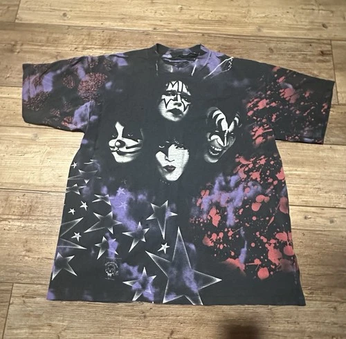 Kiss Band -Alive Concert Tour All Over Prin 1990s vintage concert t-shirt, vintage, size XL, single stitch, B+ condition