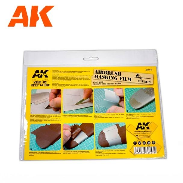 Airbrushing Masking Film (2pcs A4) - Hobby Tools - AK Interactive - Brand New