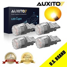 4x Auxito Bright Yellow LED Front Turn Signal Light Bulbs 3157 3457 4057 3047 US