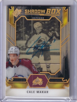 2021-22 Upper Deck SPX Cale Makar Shadow Box Auto #04/25