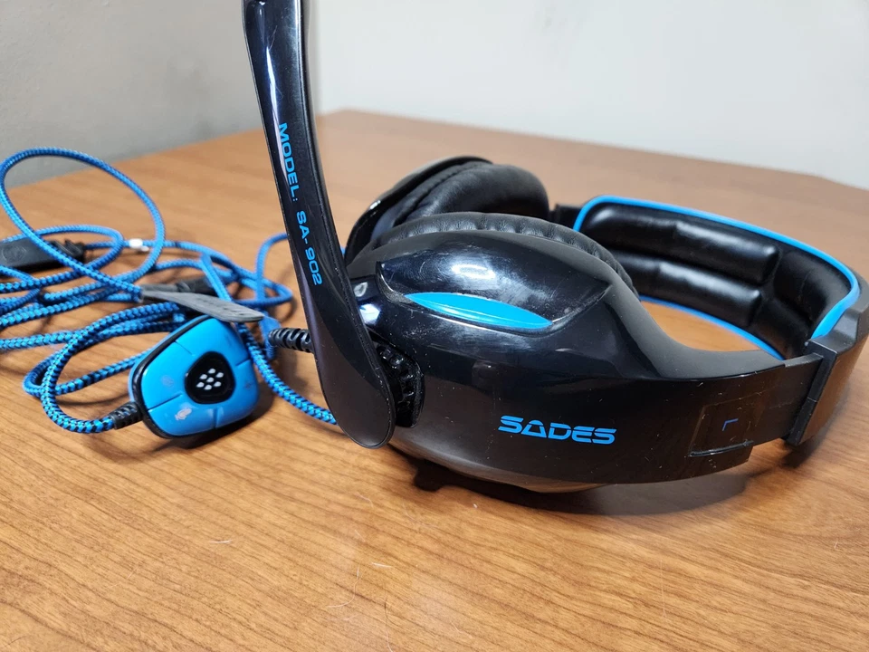 Sades Model SA-902 USB Gaming Headset Headphones Tested Working - Image 3 of 4