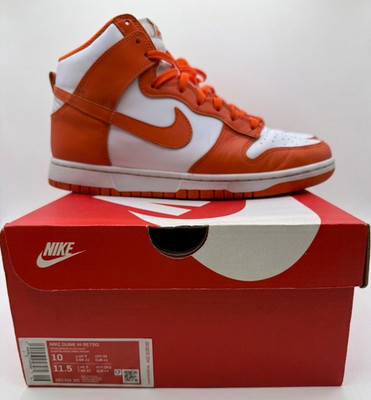 Nike Dunk High Retro Syracuse Orange Blaze DD1399-101 Men's US 10 w/ Box 2021
