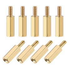 M2.5 x 14 mm + 6 mm Male to Female Hex Brass Spacer Standoff 50pcs