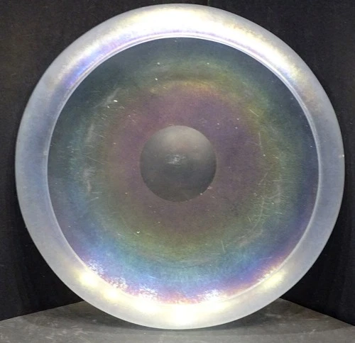 Antique CARDER STEUBEN Art Glass VERRE DE SOIE Low Bowl / STUNNING Iridescence!