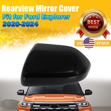 For Ford Explorer 2020-2026 Black Exterior Rearview Mirror Cover Cap Driver Side
