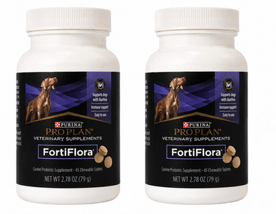 2-Pack Purina Pro Plan FortiFlora Veterinary Supplement for Dogs   90 Chewable