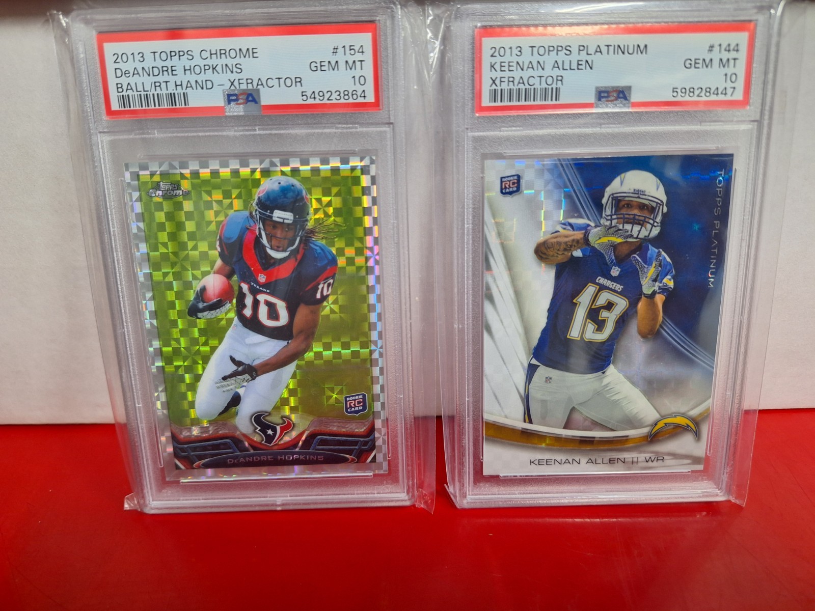 2013 Topps Platinum Keenan Allen #144  Topps Chrome Deandre Hopkins #154 PSA 10