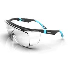Muveen 2X Anti-Fog Over The Glasses Safety Glasses: Universal Size / Clear Lens
