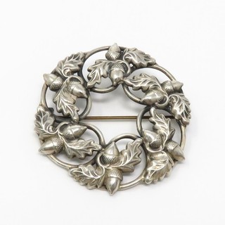 NYJEWEL Vintage Danecraft Large 925 Sterling Silver Pin Brooch 42 x 42mm