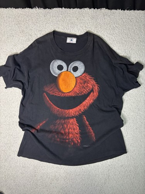 #ad Rare 1990s Jim Hanson Blackout series: Elmo Big Face Size XL Delta Tag $158.99