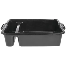 Vollrath Black HD Two-Compartment 23 x 17 x 6" Dish Box