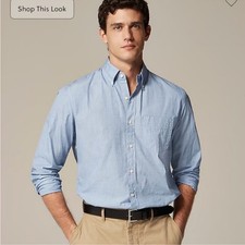 J.Crew Secret Wash cotton poplin shirt M