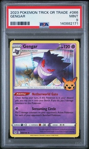 2023 POKEMON TRICK OR TRADE #066 GENGAR PSA 9