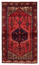 Vintage Oriental Hand-Knotted Carpet 3'8" x 6'3" Traditional Wool Area Rug