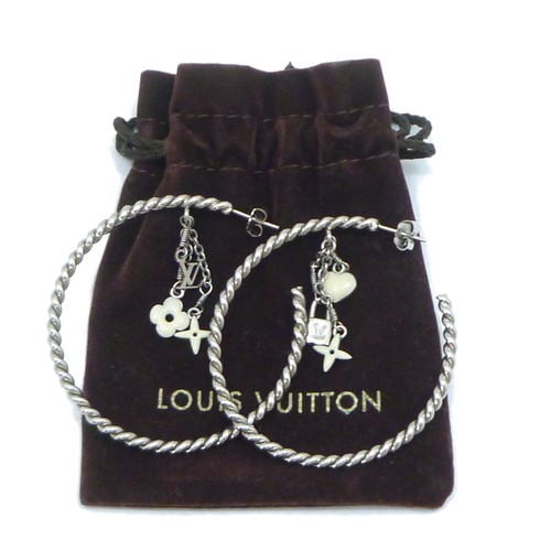 Auth Louis Vuitton Monogramma Creolo Dolce Orecchini a cerchio M65679  Argento #W504061 | eBay