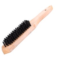 DrahtbüRste Mit Holzgriff 5-Reihig Stahldraht 290 Mm StahldrahtbüRste