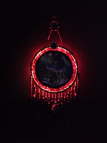 Bradford Exchange James Meger Illuminated LED Dreamcatcher Aurora Borealis Decor - Picture 9 of 19