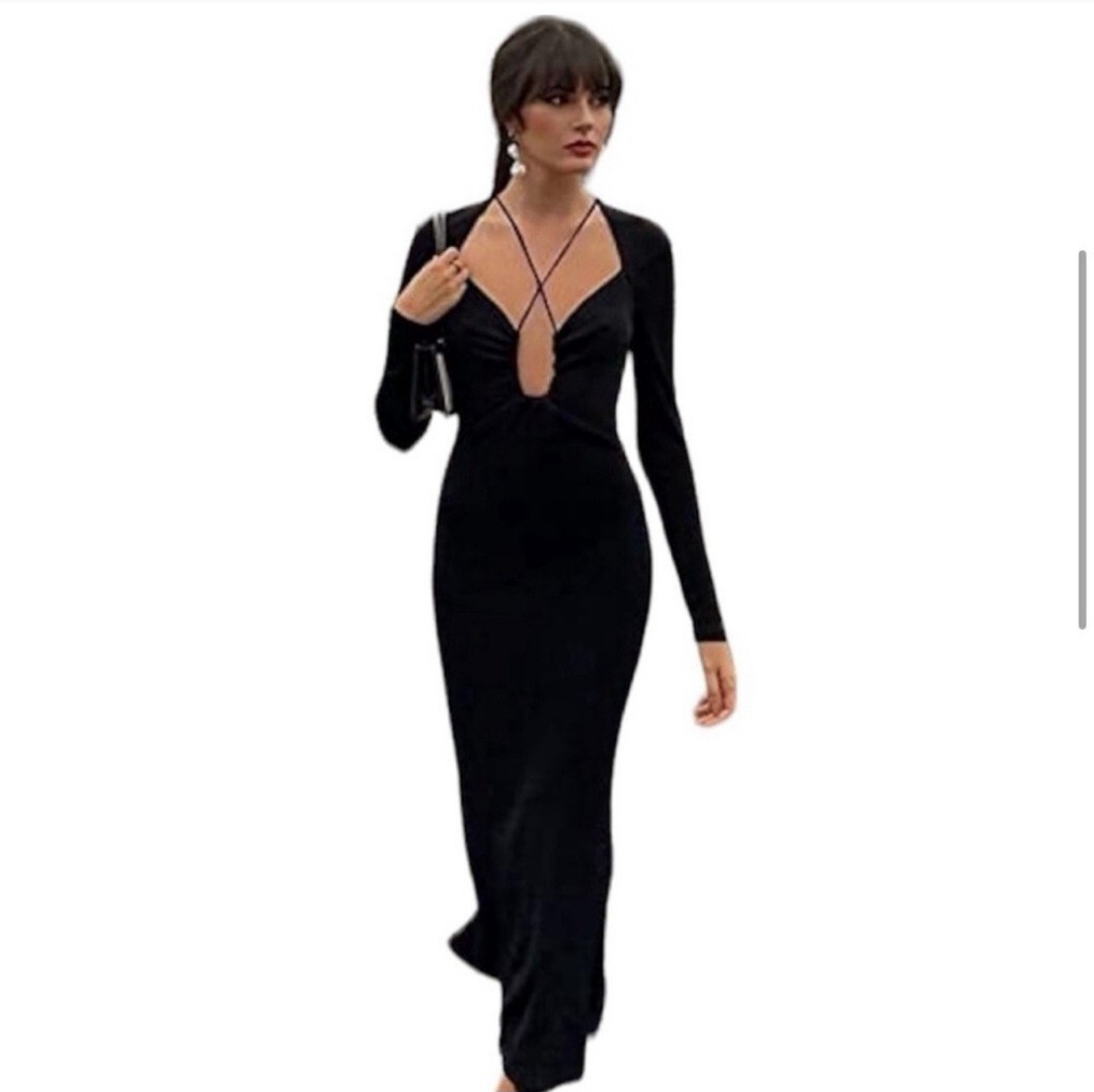 Jason Wu M Black Slinky Strapoy Maxi Dress NEW | eBay Jason Wu M Black Slinky Strapoy Maxi Dress NEW | eBay
