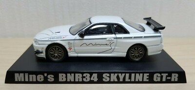 イグニッションモデル 1/64 R34 GT-R MINE'S 1/64 Aoshima Option Nissan MINE'S BNR34 SKYLINE GT-R R34 diecast