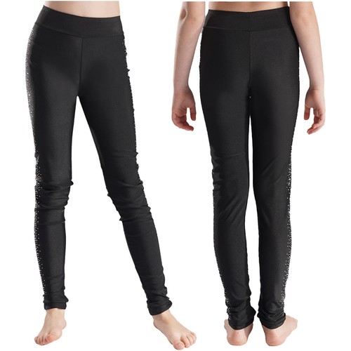Kids Girls Pants Ice Skating Yoga Dance Trousers Gym Workout Training Pants - Picture 6 of 39