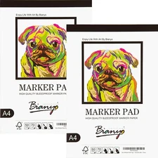 Bianyo Bleedproof Marker Paper Pad 50 Sheets 70g White For Alcohol markers