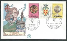 1980 ITALY FDC FILAGRANO I DOCTORS BLOCK NO STAMP ARRIVAL - EDG15