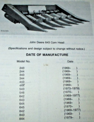 John Deere 40 Series Corn Head Parts Catalog Manual Book 10/80 PC-1223 ORIGINAL!