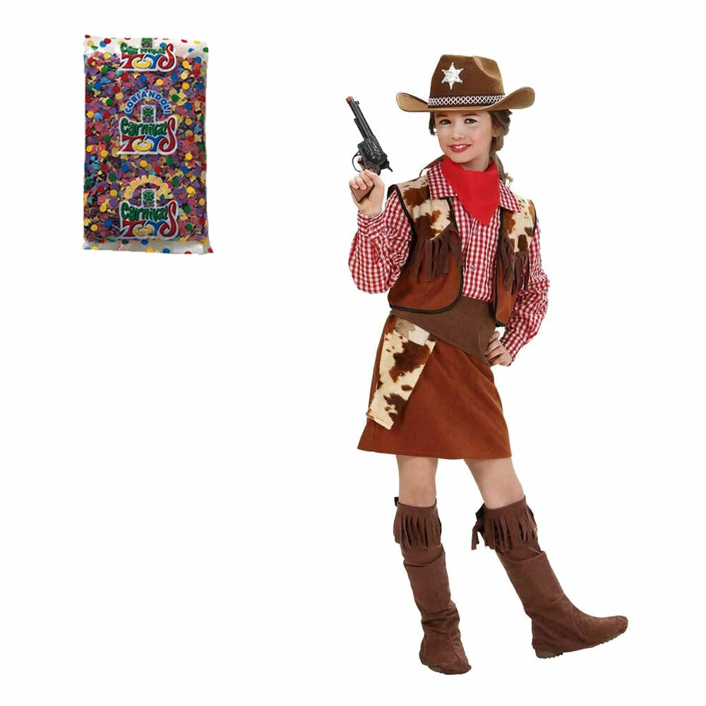 Widmann Costume da Cowgirl Far West Vestito Cowboy Carnevale Bambina  Ragazza