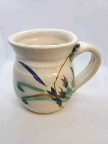 Hand Turned Studio Art Stoneware Pottery Coffee / Tea Mug Signed NWOB