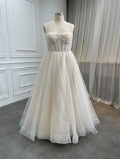 Bridal Wedding reception Dress Sparkly Glitter