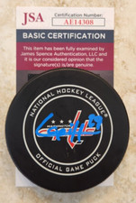 Hendrix Lapierre Signed Official NHL Game Puck w/ JSA COA Washington Capitals 6